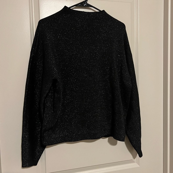 H&M Mock-neck Sweater w/ Silver Sparkles - Picture 7 of 8